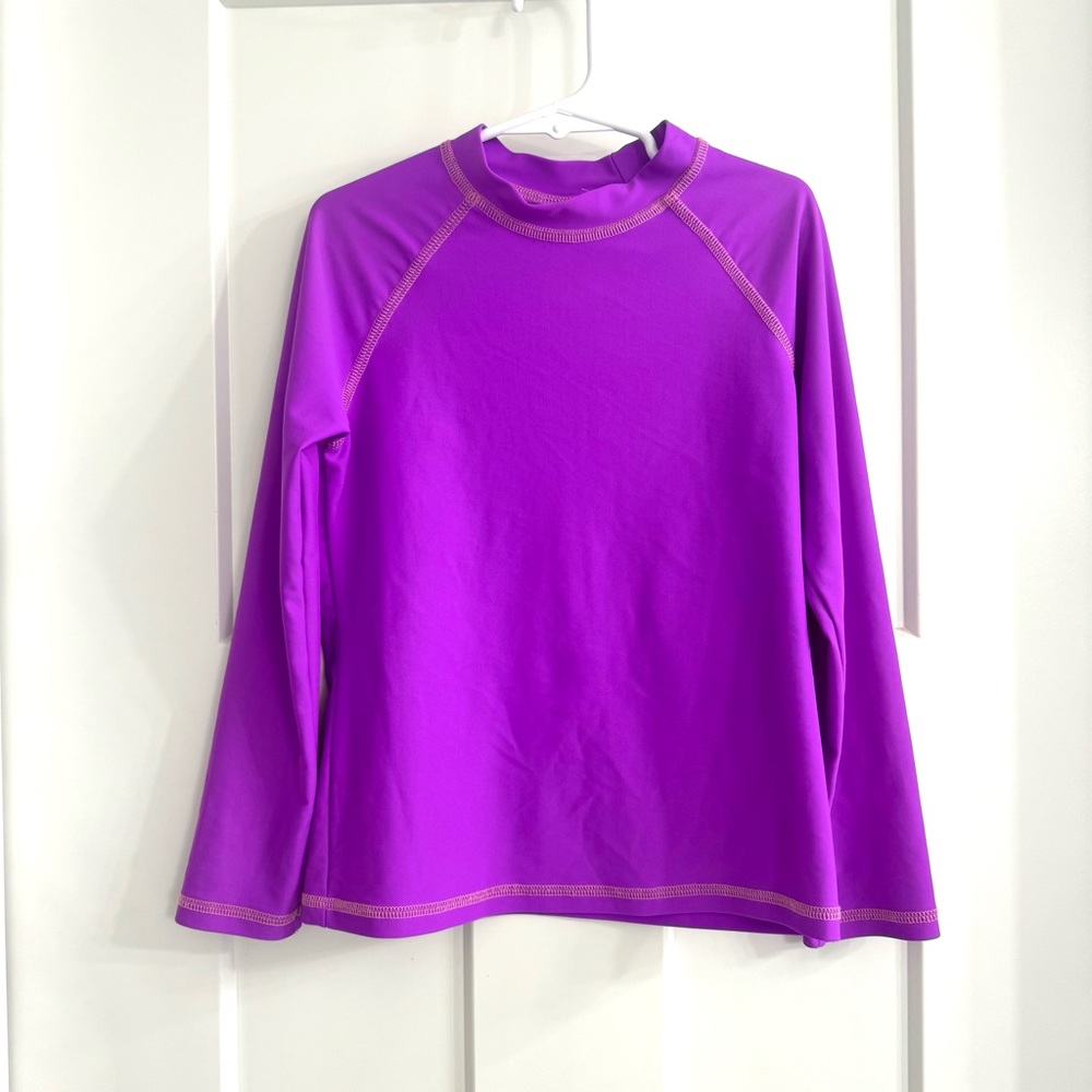 City Threads Girl’s SPF50 Rash Guard Swimming Long Sleeve Tee, Size 6, P…